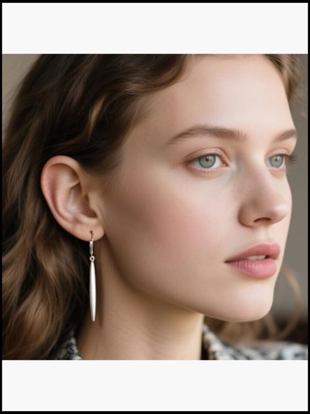 Sterling Silver Gold Plated Long Dangle Drop Earrings Minimalist Leverback - Picture 3 of 7